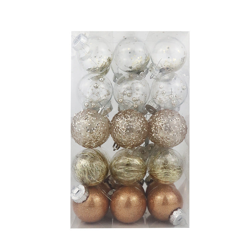 6cm Christmas Ball Ornaments Set of 30, Sparkle Baubles