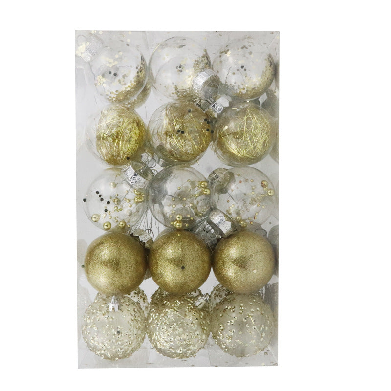 6cm Christmas Ball Ornaments Set of 30, Sparkle Baubles