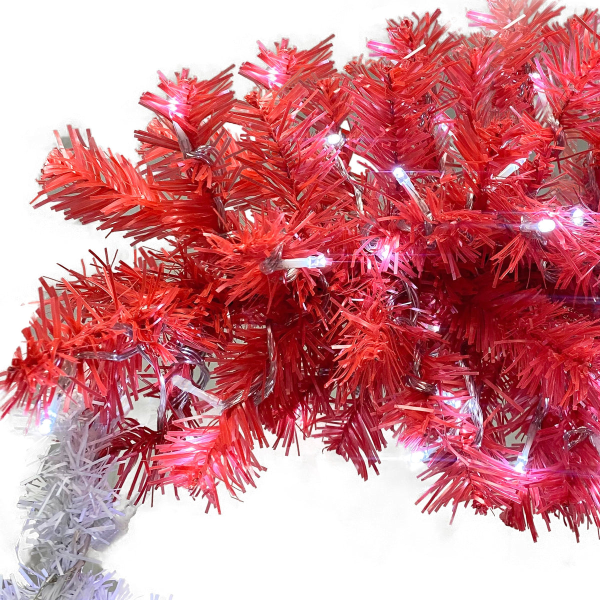 6FT Curved Top Artificial Christmas Tree With Lights