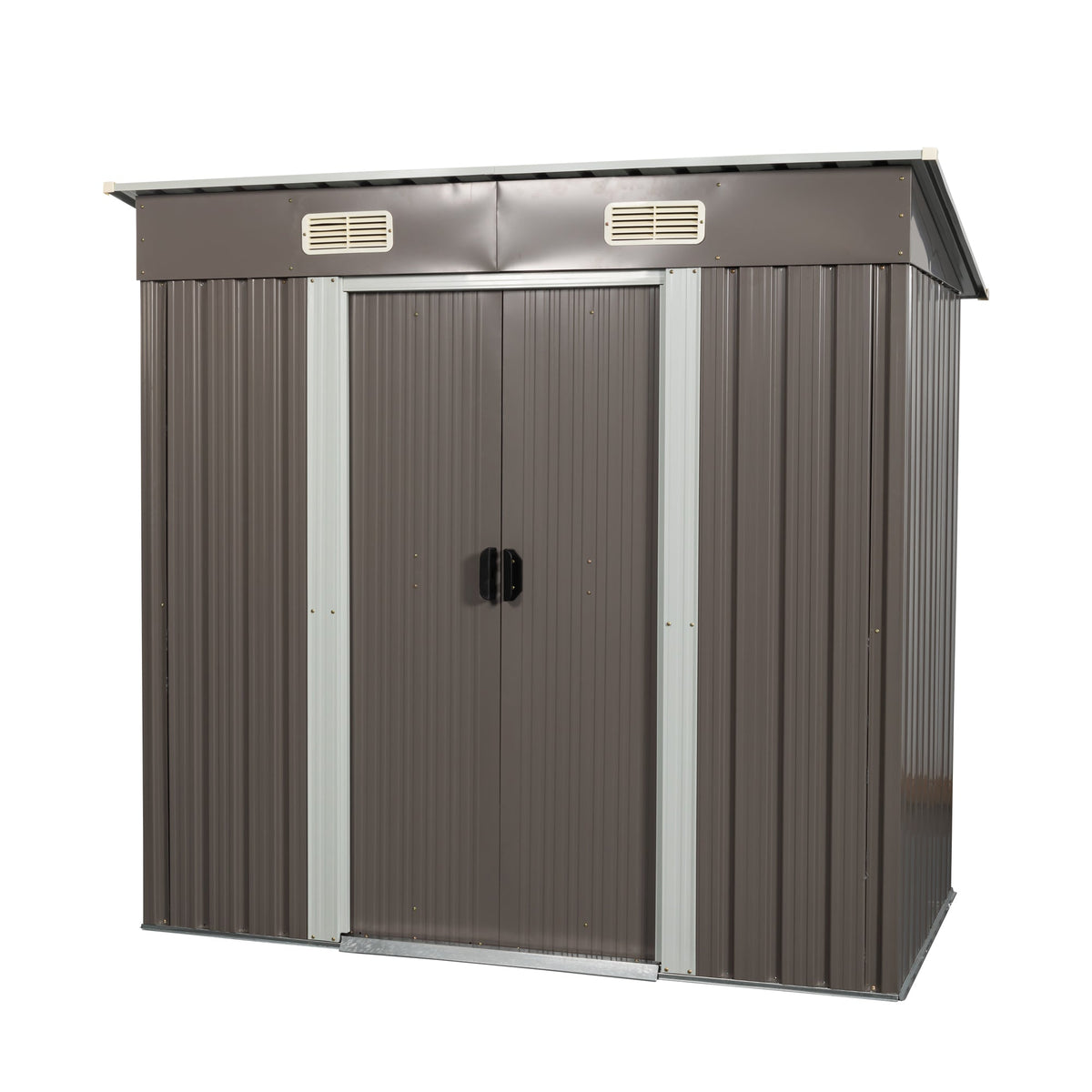 6ft x 4ft Metal Garden Shed with Lockable Sliding Doors
