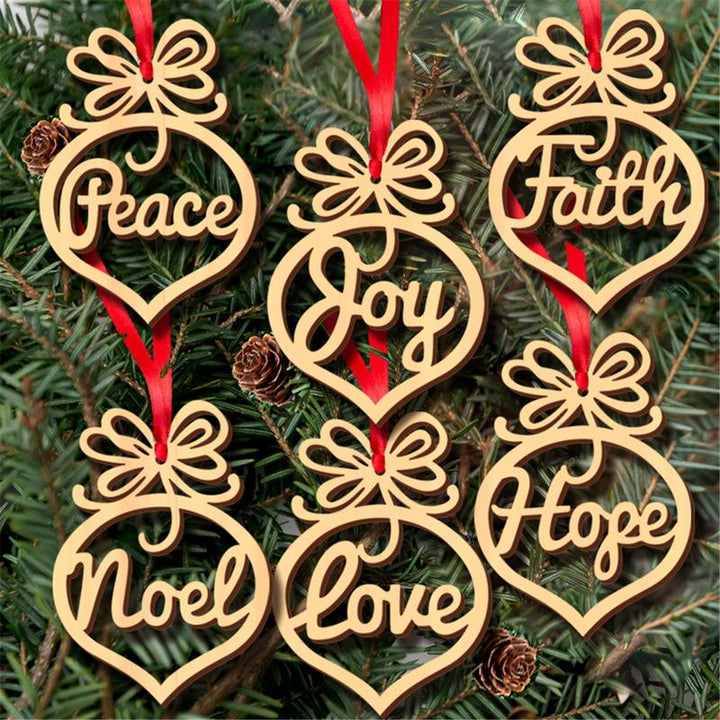 Wooden Christmas Tree Ornaments for Warm Rustic Decor
