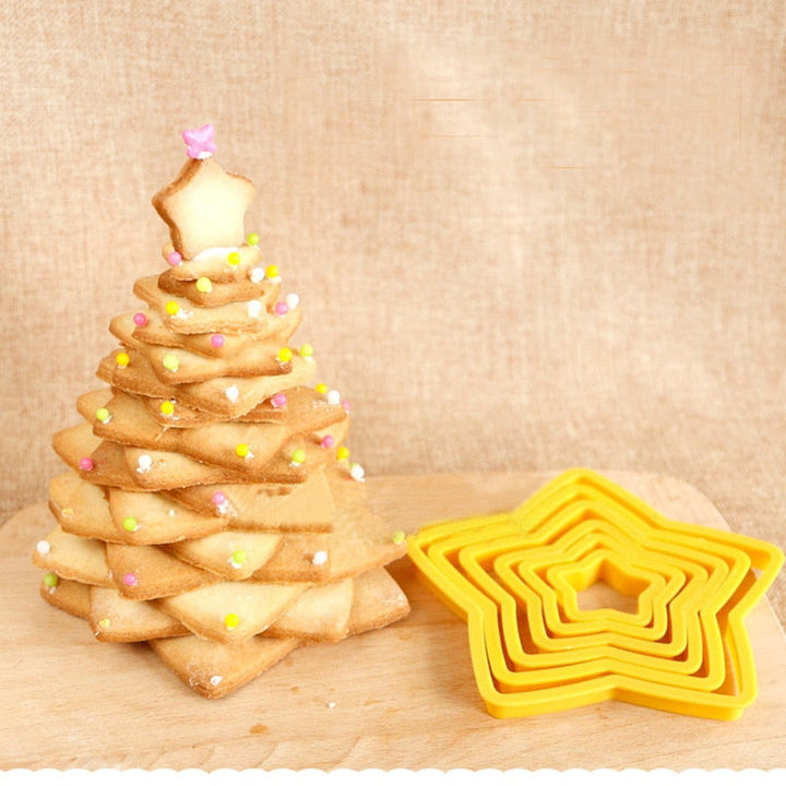 Christmas Star Cookie Cutter Set for Stacked Tree Cookies