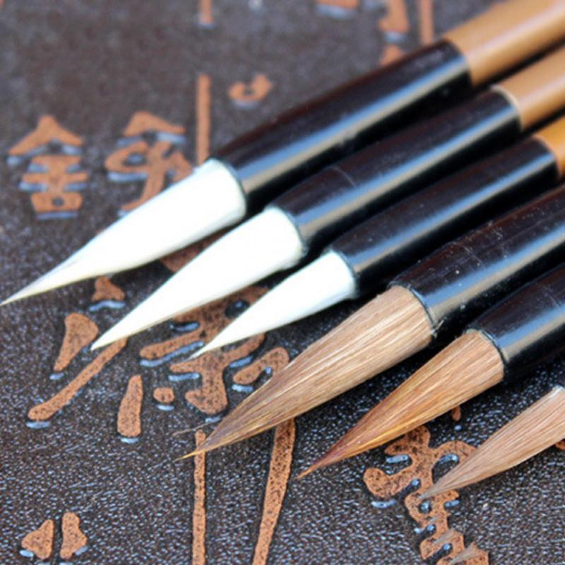 6-Piece Chinese Calligraphy Brush Set for Ink Painting