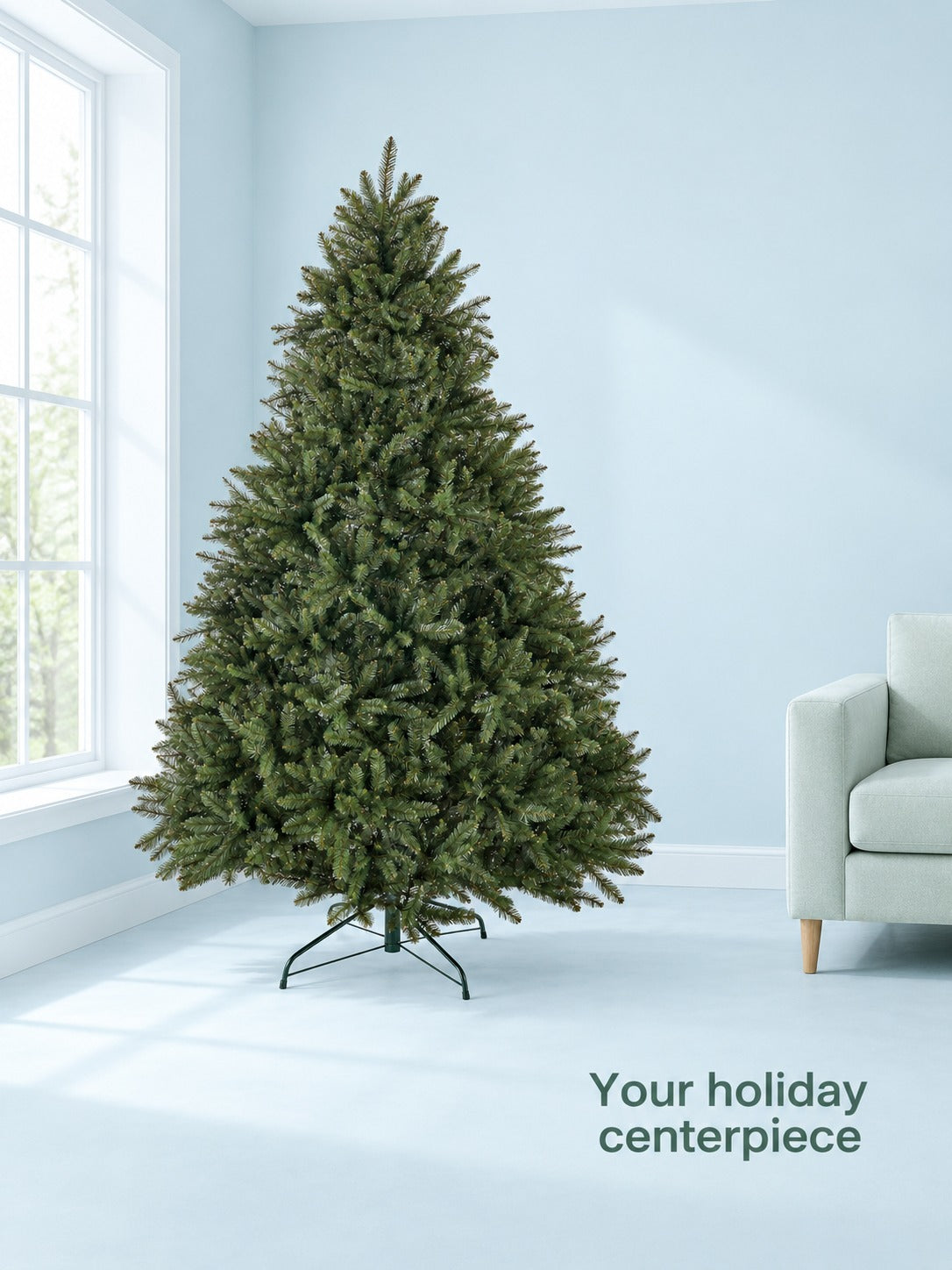 7.5 ft Hinged Artificial Christmas Tree, Lush Full Look