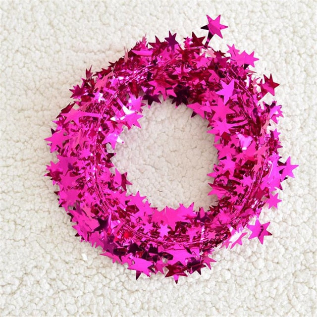 7.5M Christmas Star Garland for Dazzling Holiday Sparkle