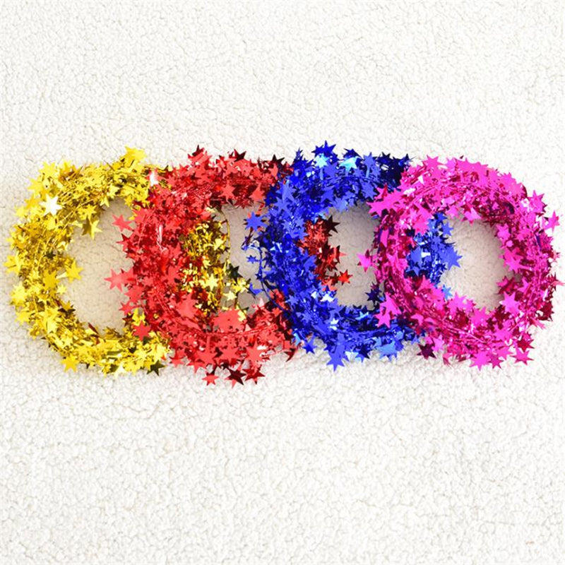 7.5M Christmas Star Garland for Dazzling Holiday Sparkle