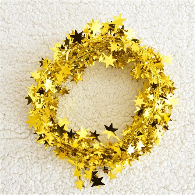 7.5M Christmas Star Garland for Dazzling Holiday Sparkle