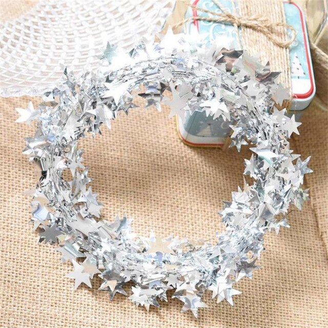 7.5M Christmas Star Garland for Dazzling Holiday Sparkle