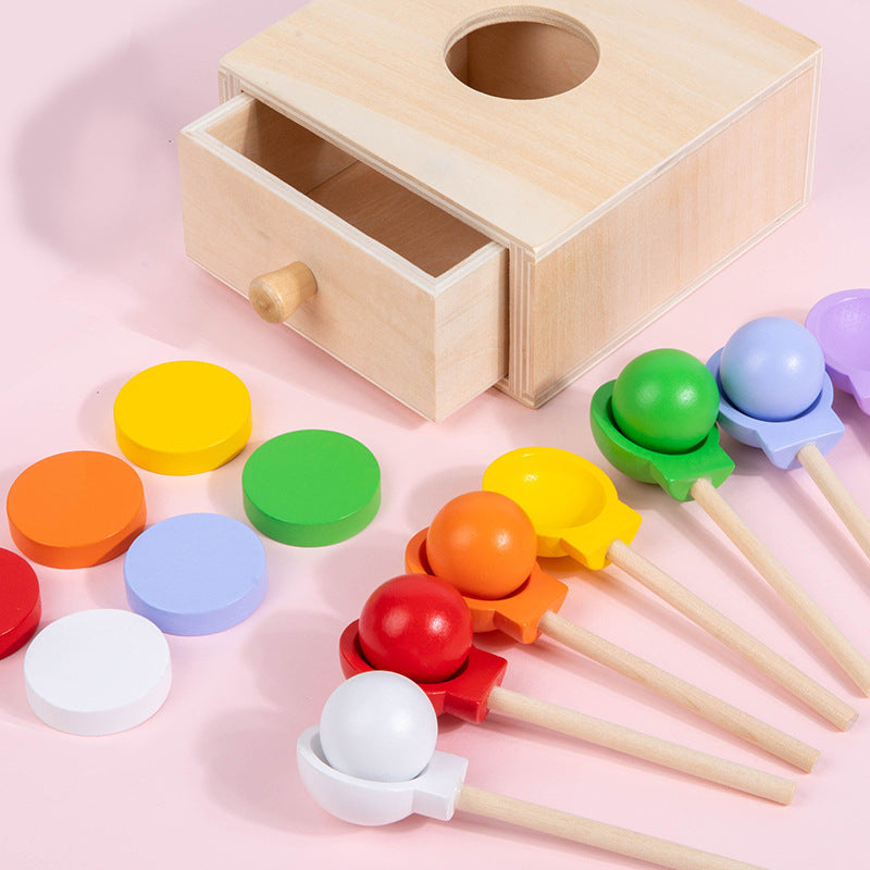 Color Sorting Toy: Wooden Seven-Color Matching Puzzle