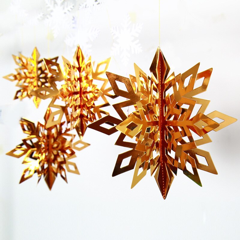 3D Hanging Snowflake Decorations for Winter Parties