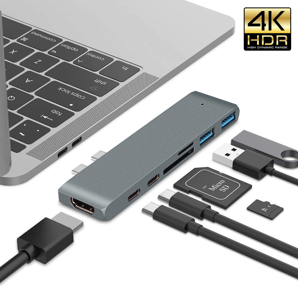 7-in-1 USB-C Hub with 4K HDMI, SD Card & USB 3.0 Ports