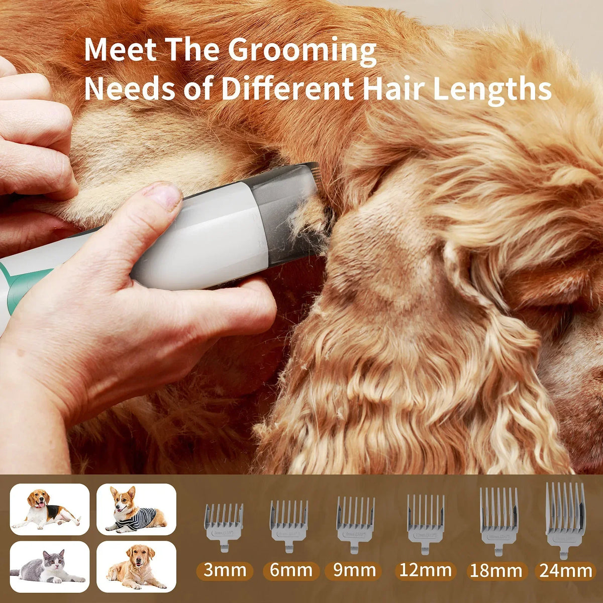 7-in-1 Pet Grooming Vacuum Kit for Cleaner Home Trims