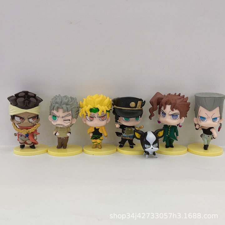 Golden Wind Chibi Figure Set for Compact Anime Displays
