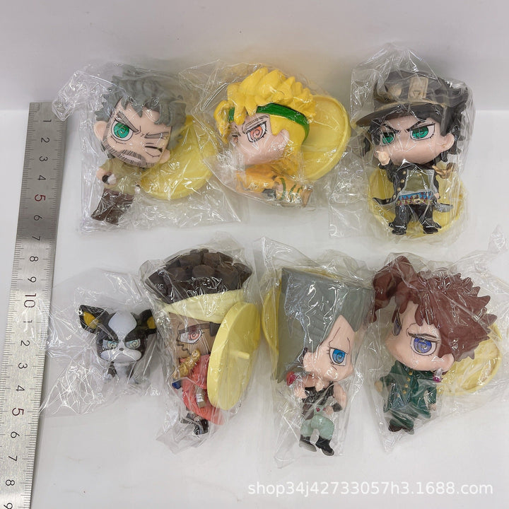 Golden Wind Chibi Figure Set for Compact Anime Displays