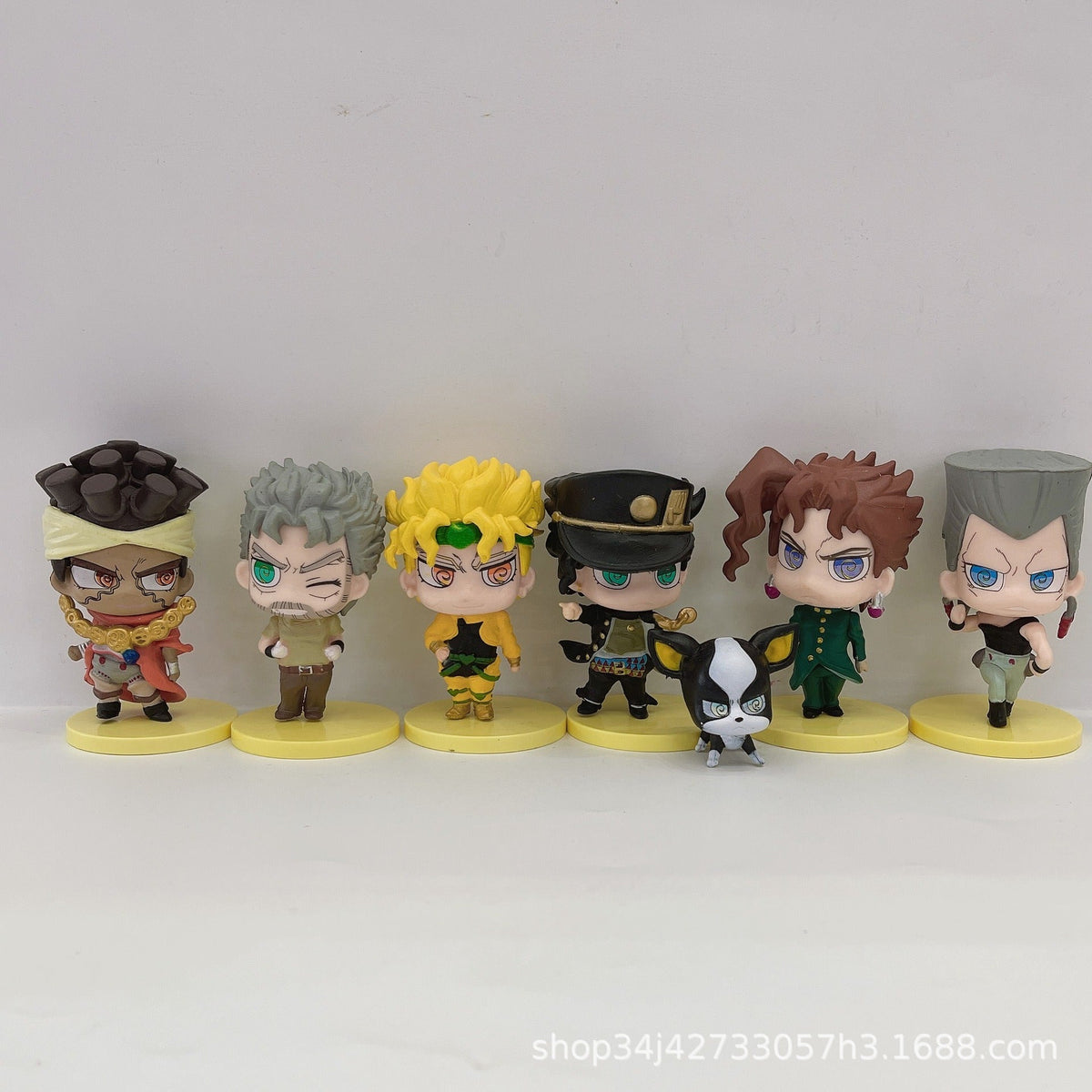 Golden Wind Chibi Figure Set for Compact Anime Displays