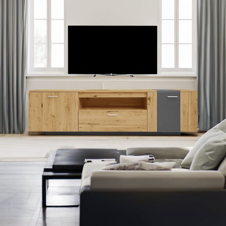 70 Inch TV Stand with Storage for TVs Under 80 Inches