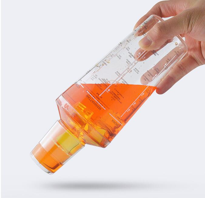 Plastic Cocktail Shaker Set with Jigger & Recipe Guide