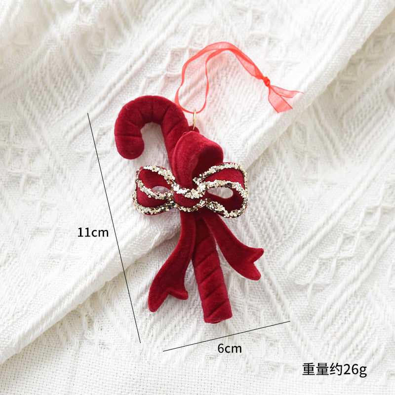 Christmas Reindeer Ornament with Red Flocked Detail