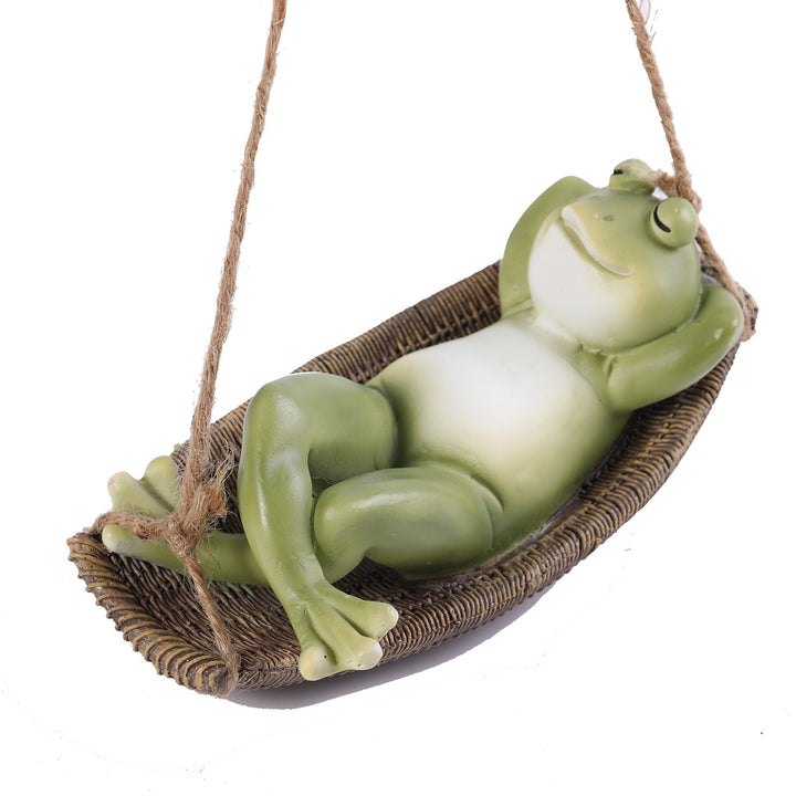 Garden Swing Frog Pendant for Outdoor Tree Decor