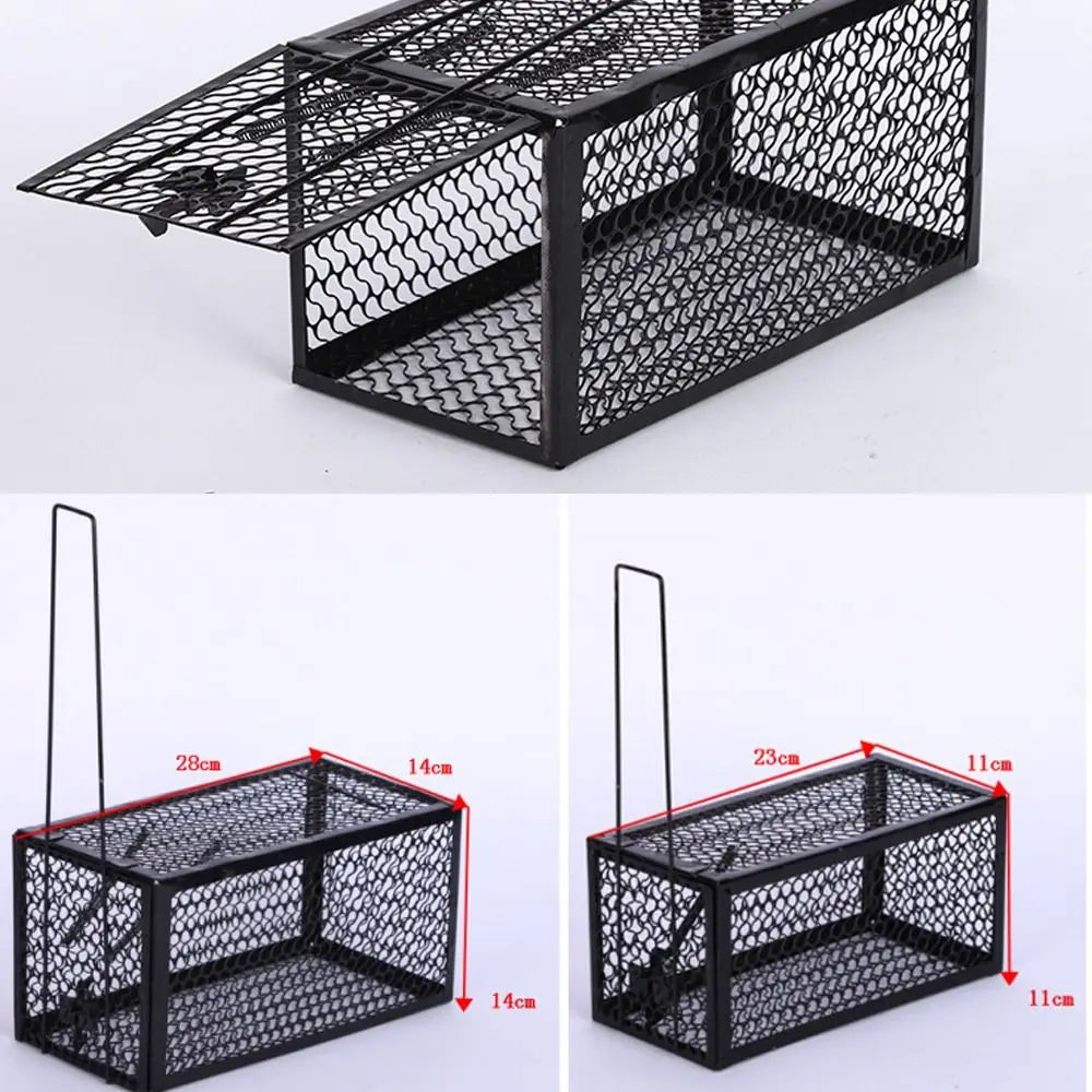 Self-Locking Live Mouse Trap Cage: Catch Mice & Rats