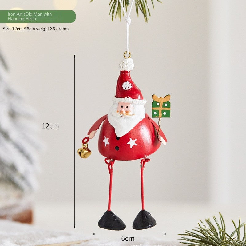 Vintage Iron Christmas Tree Ornaments, 7-Piece Set