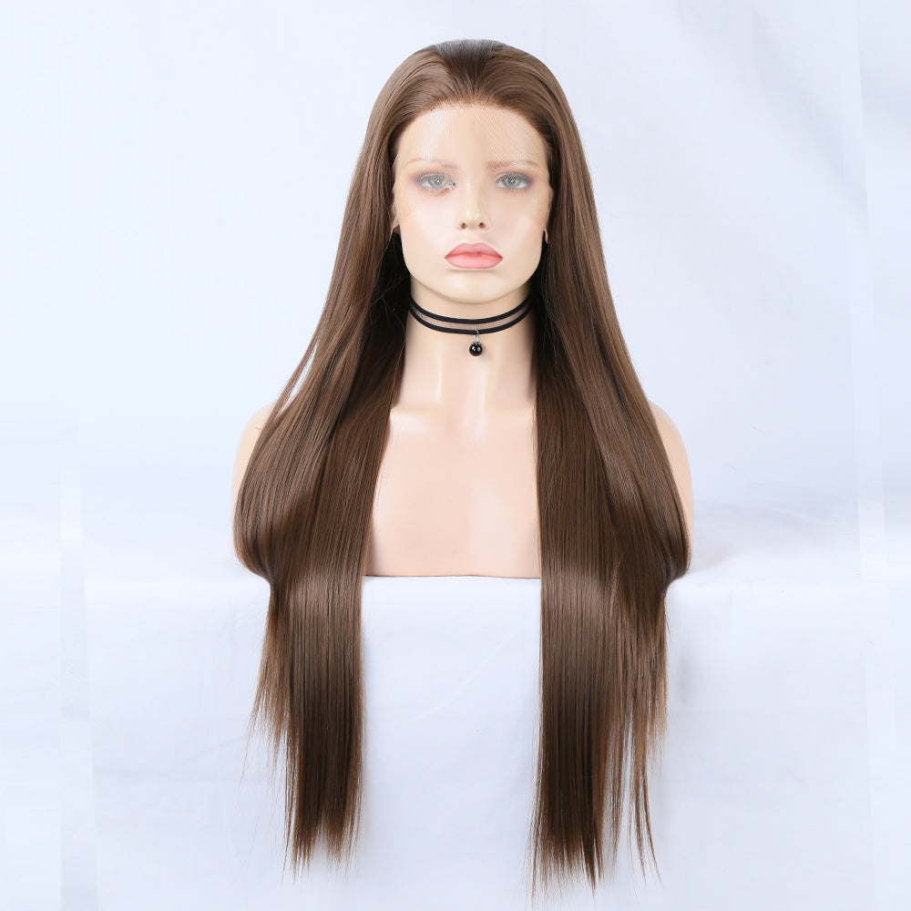 Lace Front Wig for Long, Sleek Brunette Hair Looks