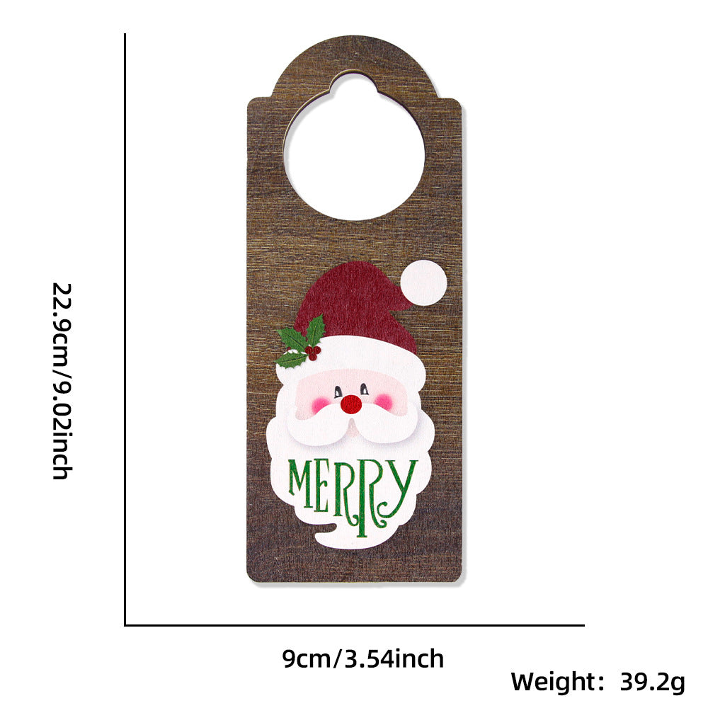 Wooden Christmas Door Hanger for Festive Holiday Cheer