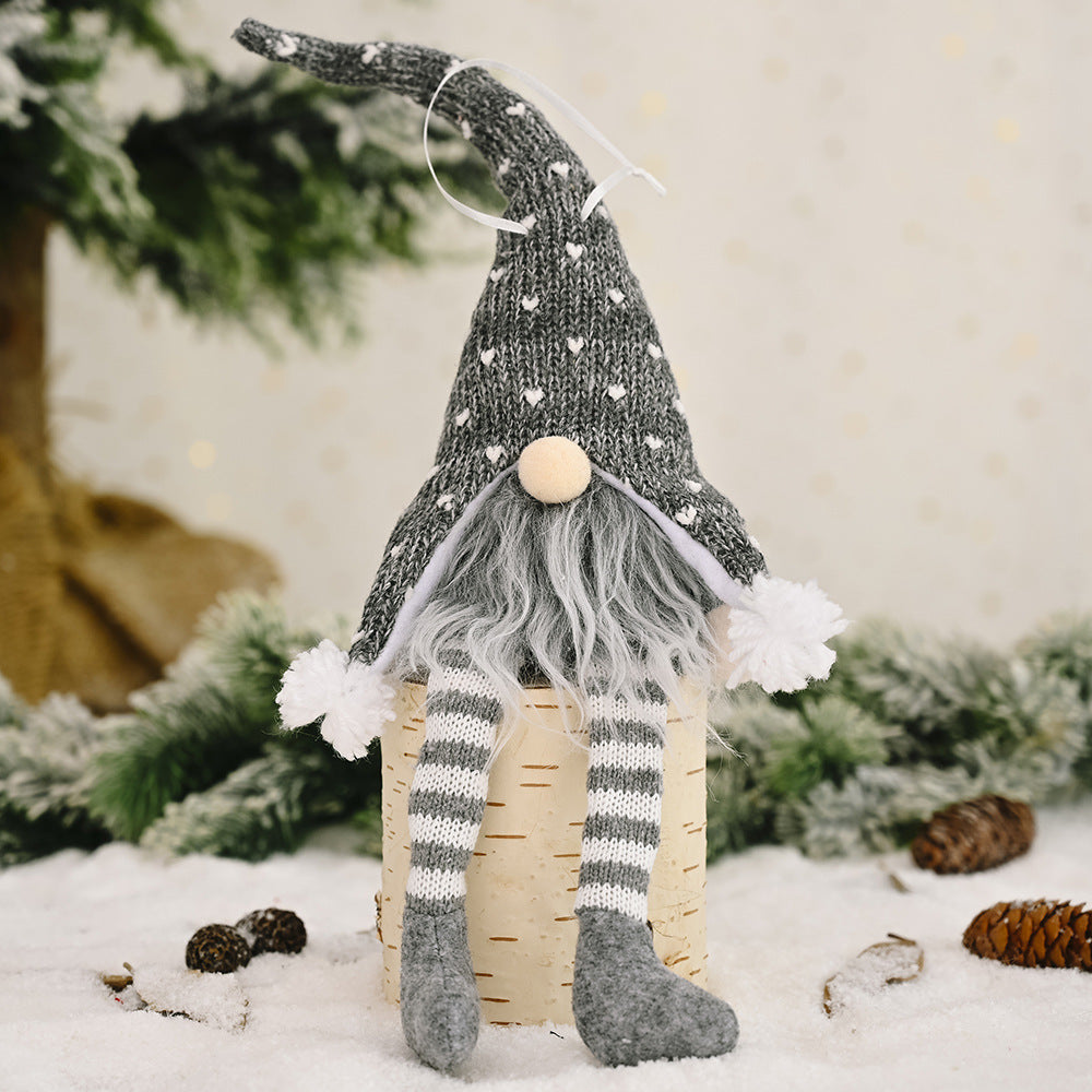 Christmas Gnome Hanging Ornament with Dangling Legs