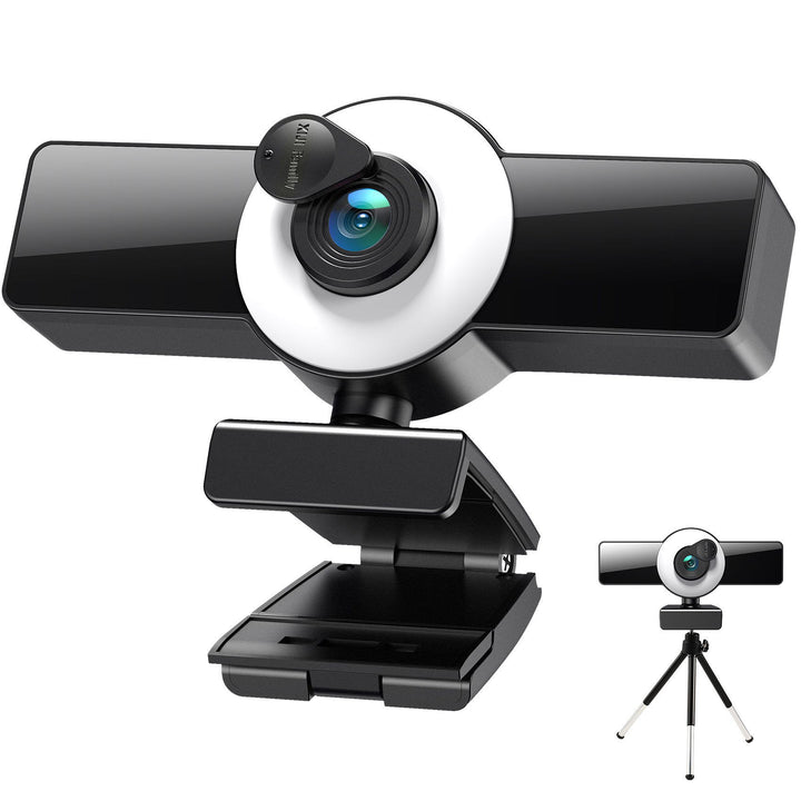 1080p Streaming Webcam with Ring Light and Autofocus