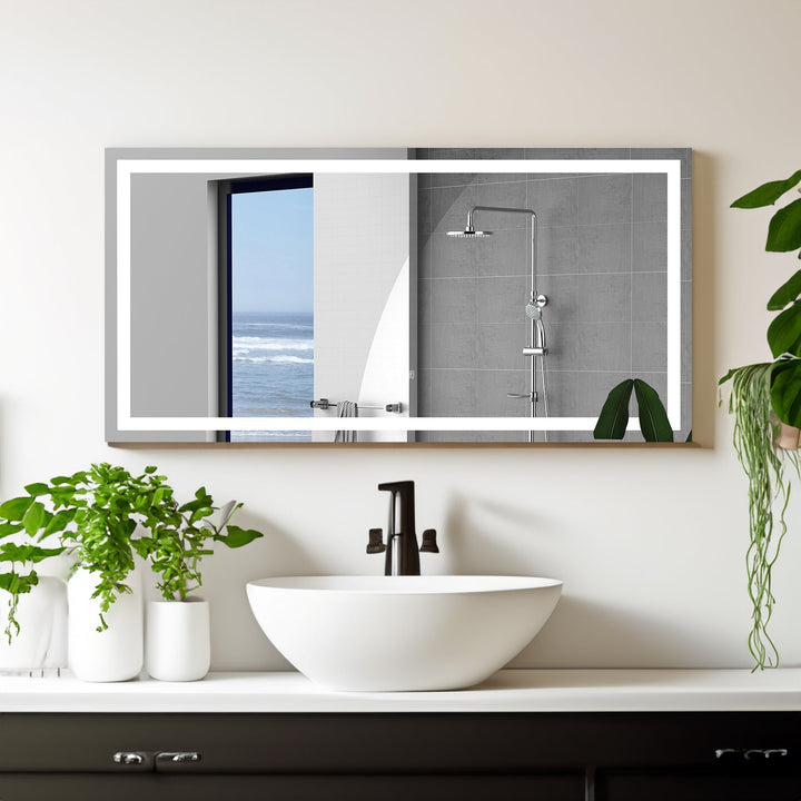 LED Vanity Mirror with Anti-Fog and Front Lighting