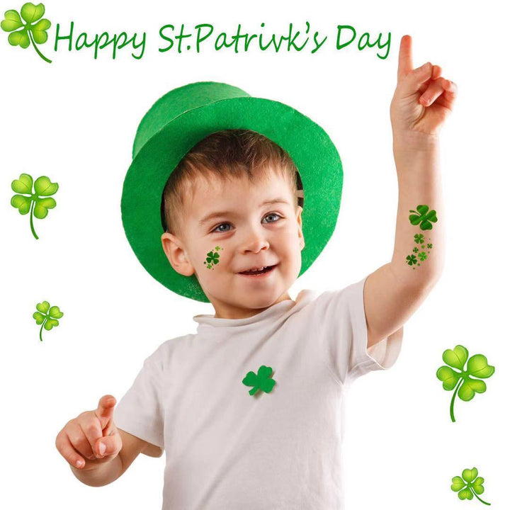St. Patrick's Day Face Stickers, 72-Piece Clover Set