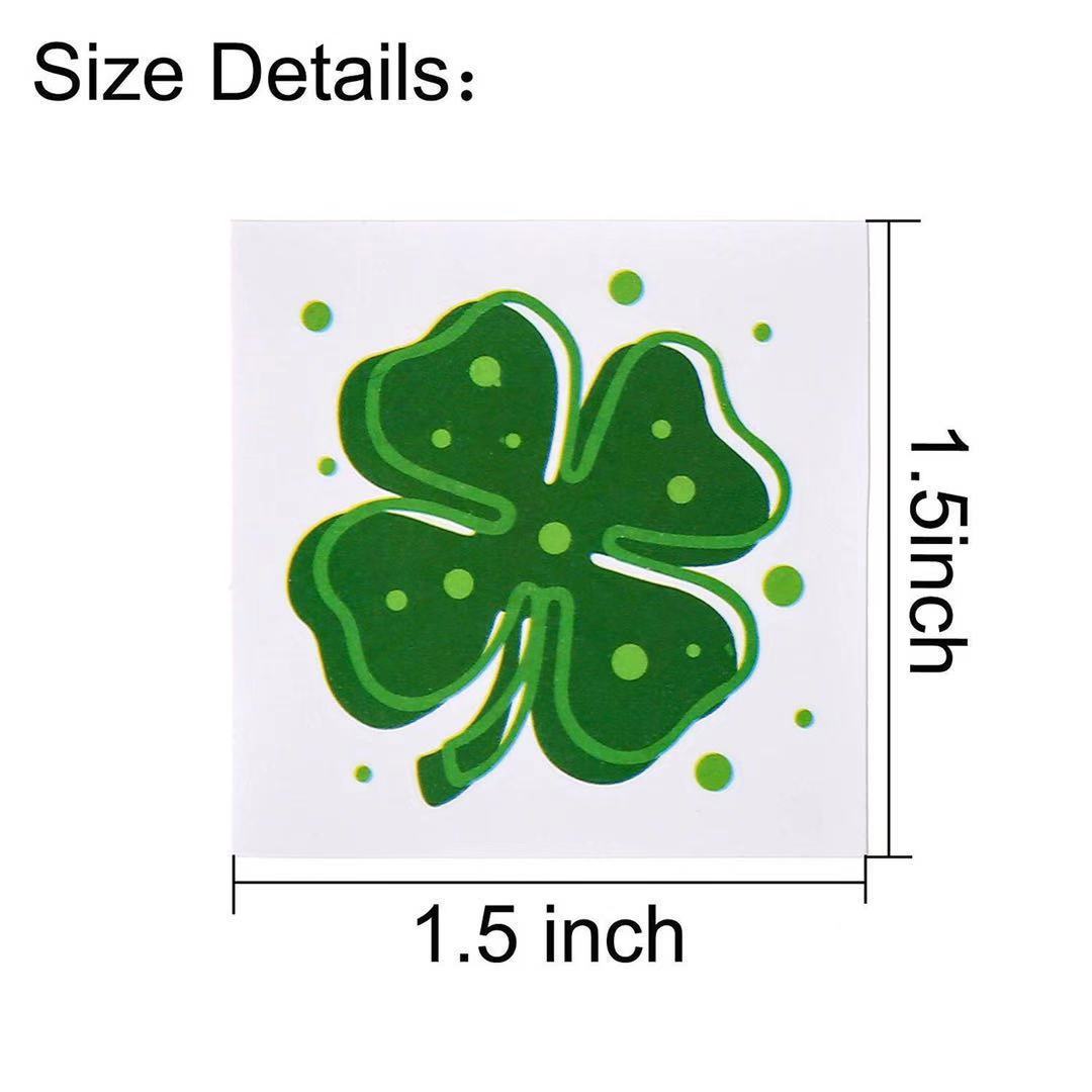 St. Patrick's Day Face Stickers, 72-Piece Clover Set