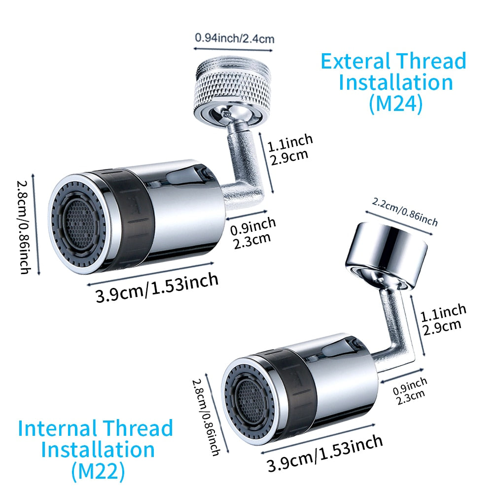 720 Degree Swivel Faucet Aerator for Water-Saving Rinsing