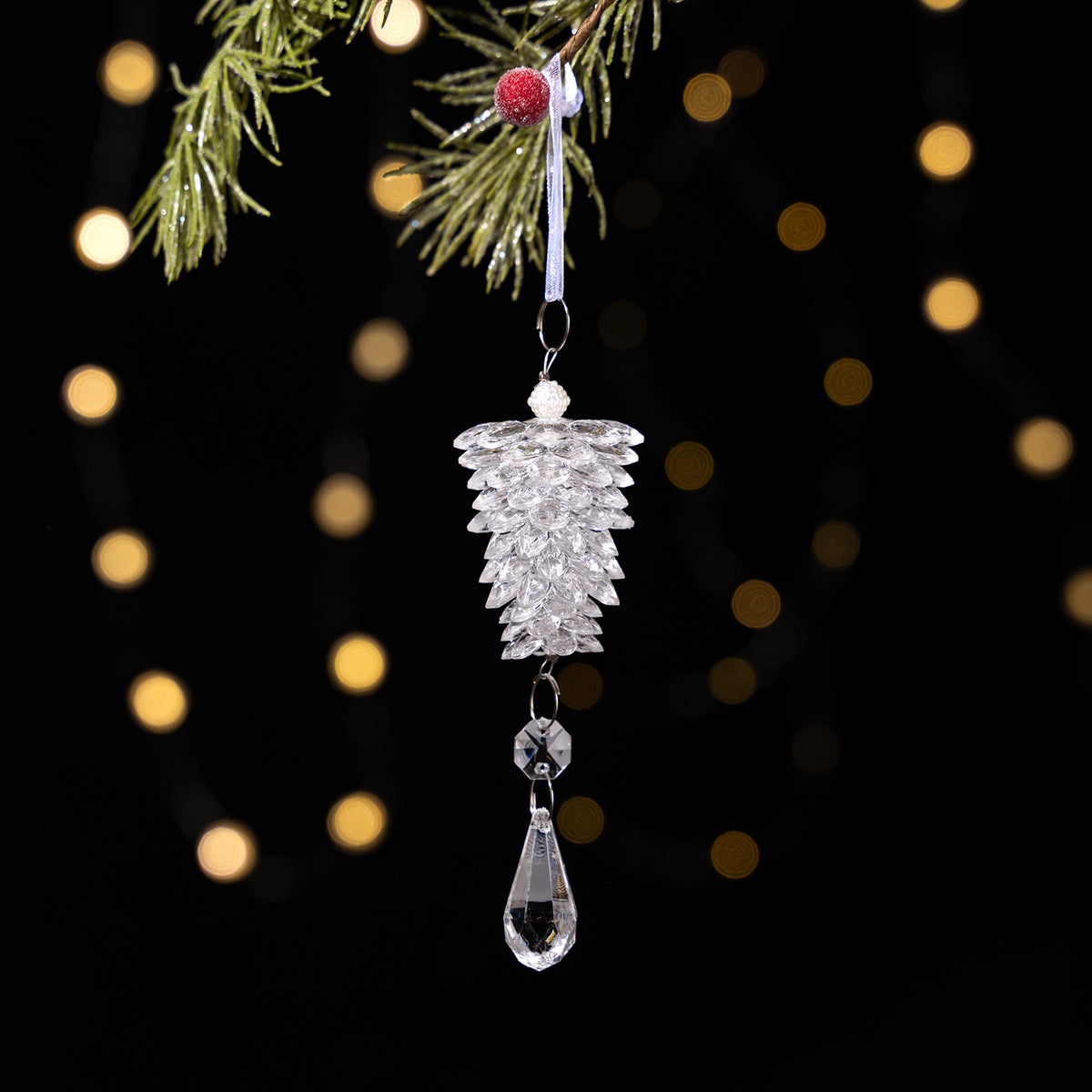 Acrylic Pinecone Ornaments for Sparkling Christmas Trees
