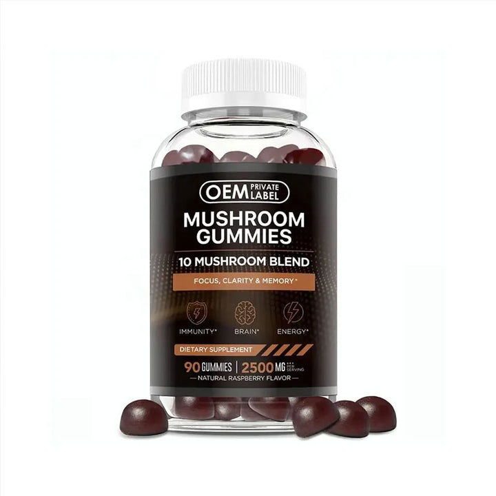 Lion's Mane Mushroom Gummies — 10-Mushroom Blend for Focus