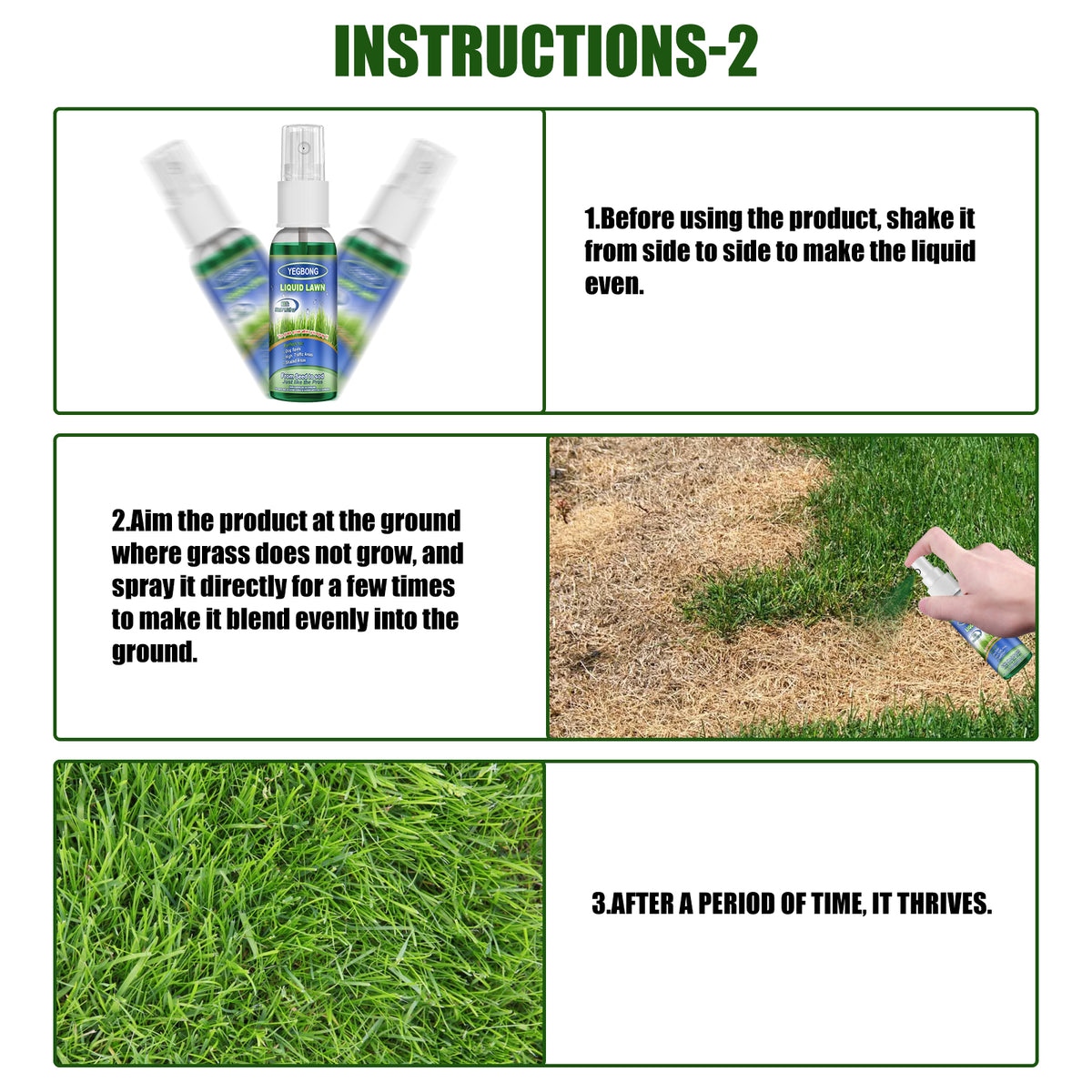 Lawn Grass Growth Spray for Targeted Lawn Patch Repair