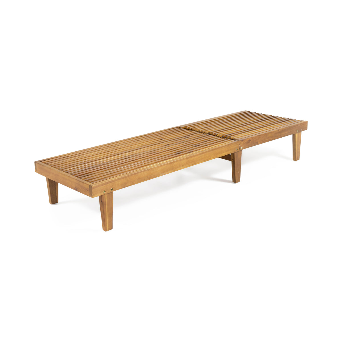 Adjustable Wooden Patio Chaise Lounge for Poolside Comfort