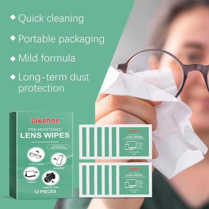 Lens Cleaning Wipes for Streak-Free Screens & Glasses