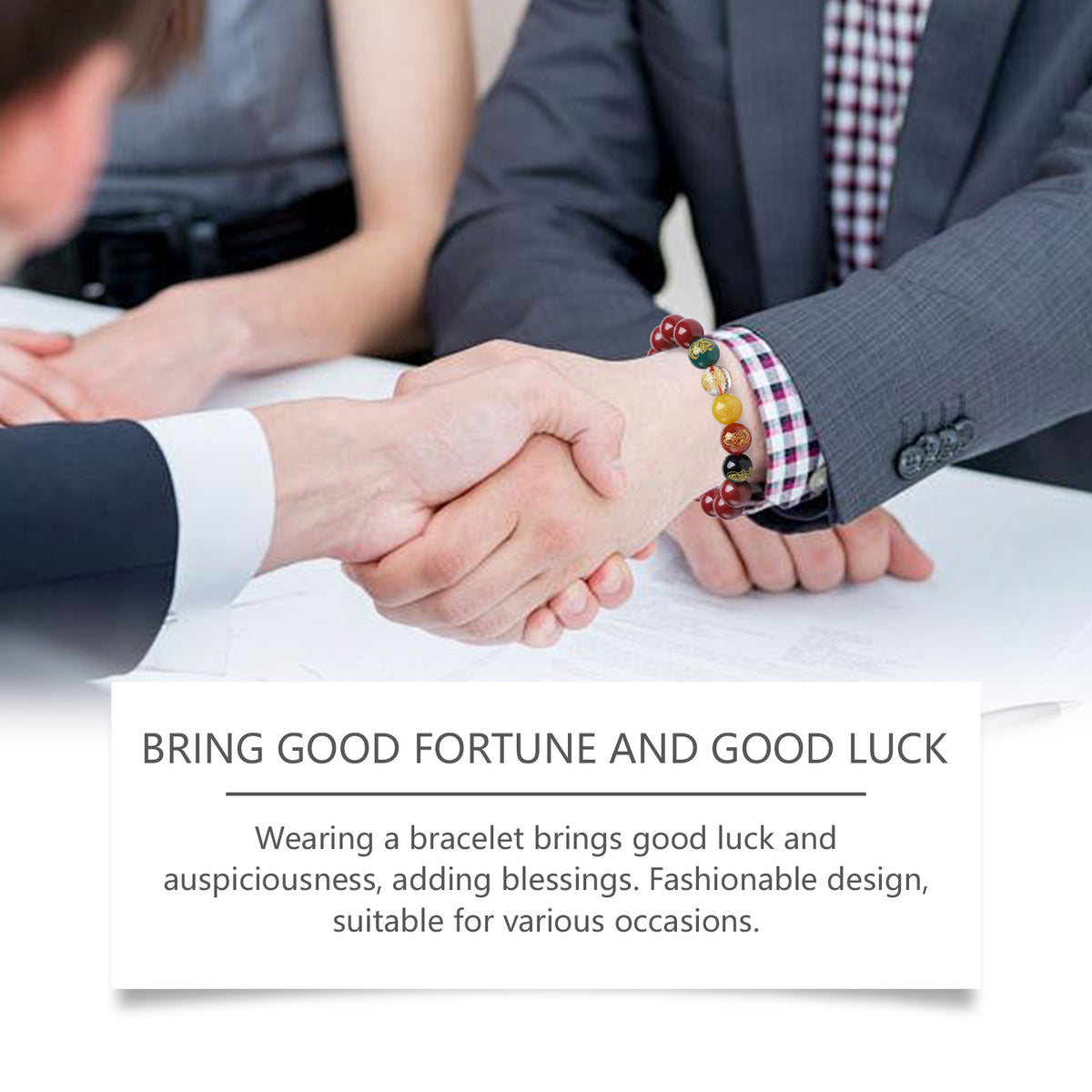 Fortune Bracelet: Red Gold Beaded Good Luck Jewelry