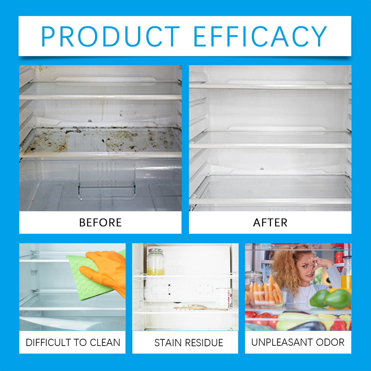 Refrigerator Cleaning Tablets for Odors and Stains