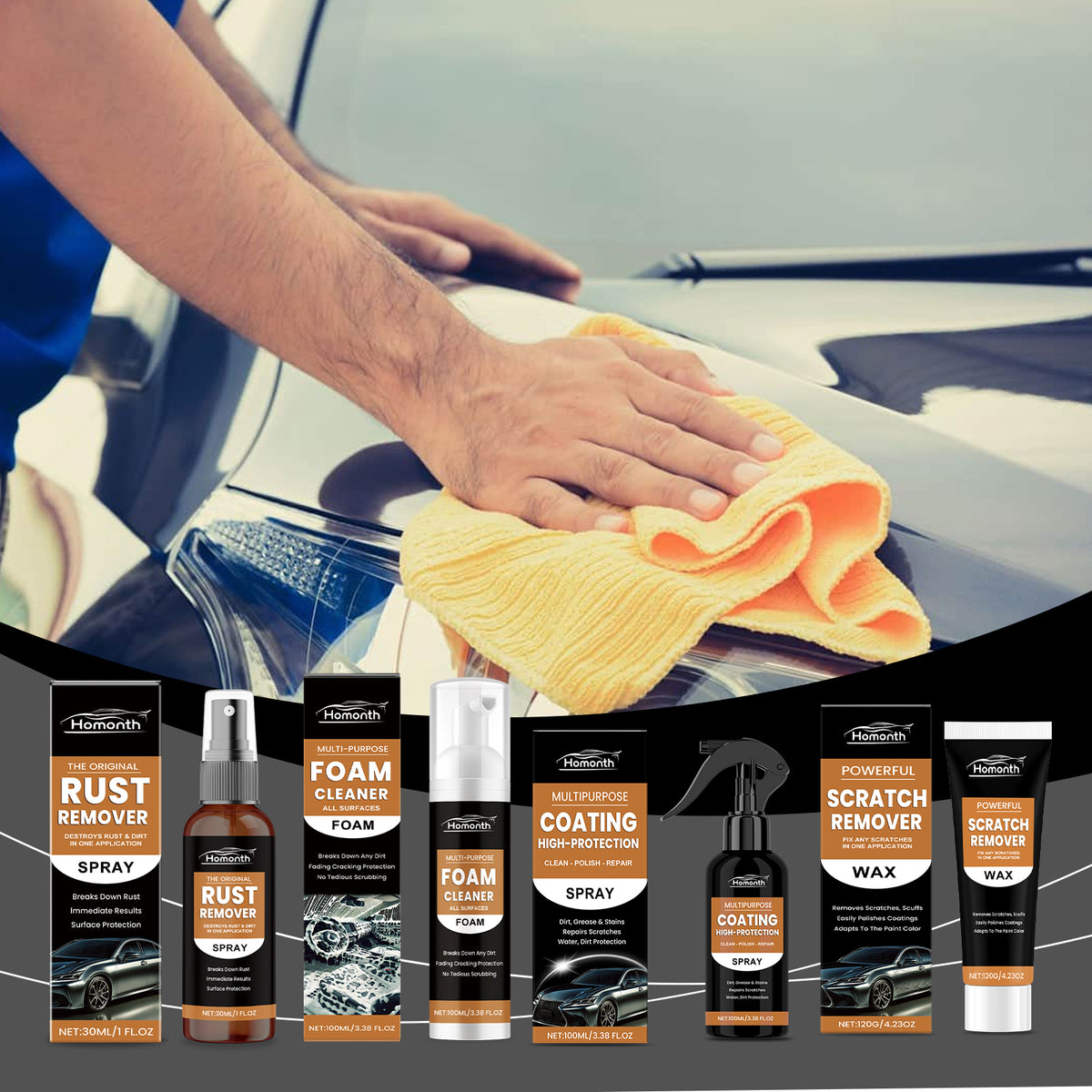 Automotive Coating Spray for Clean, Glossy Protection