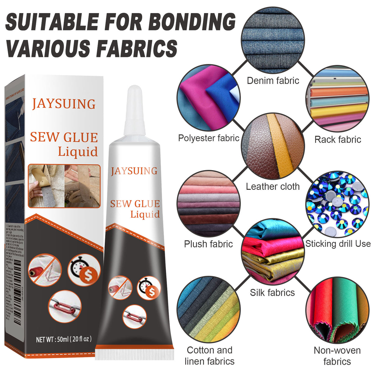 Fabric Glue for Clothing & Shoes | Fast No-Sew Repairs