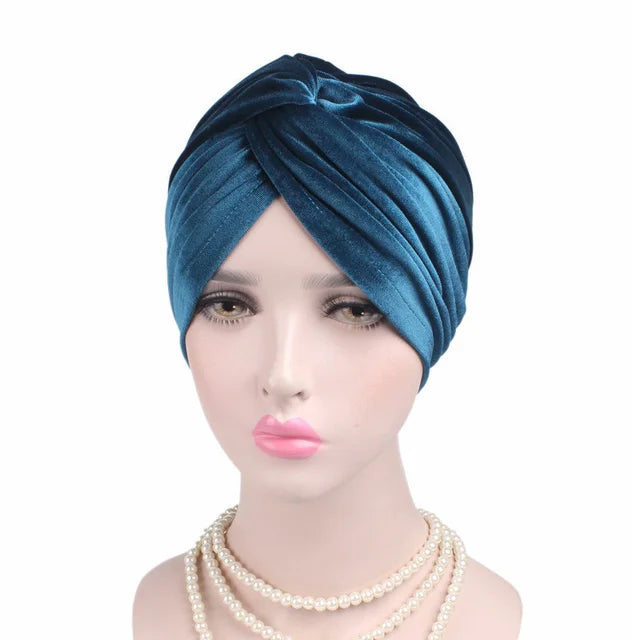 Velvet Turban Headband for Instant Elegant Coverage