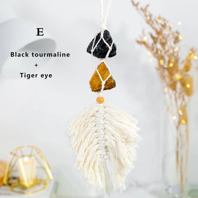 Crystal Macramé Hanging Decor for Bohemian Windows