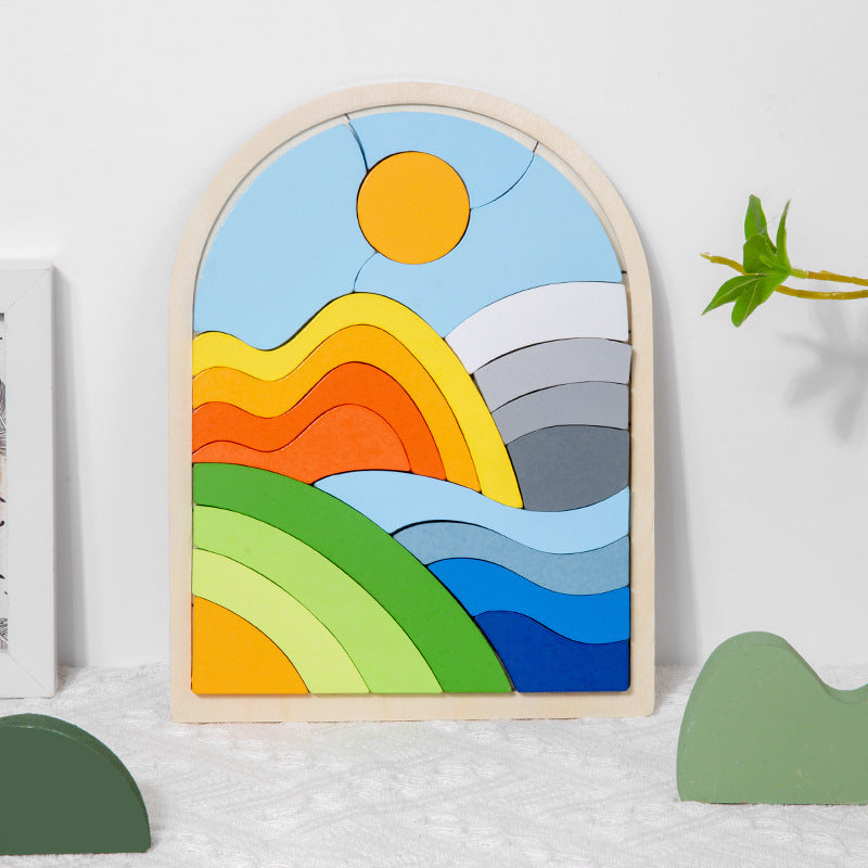 3D Wooden Children's Puzzle for Focus & Early Learning