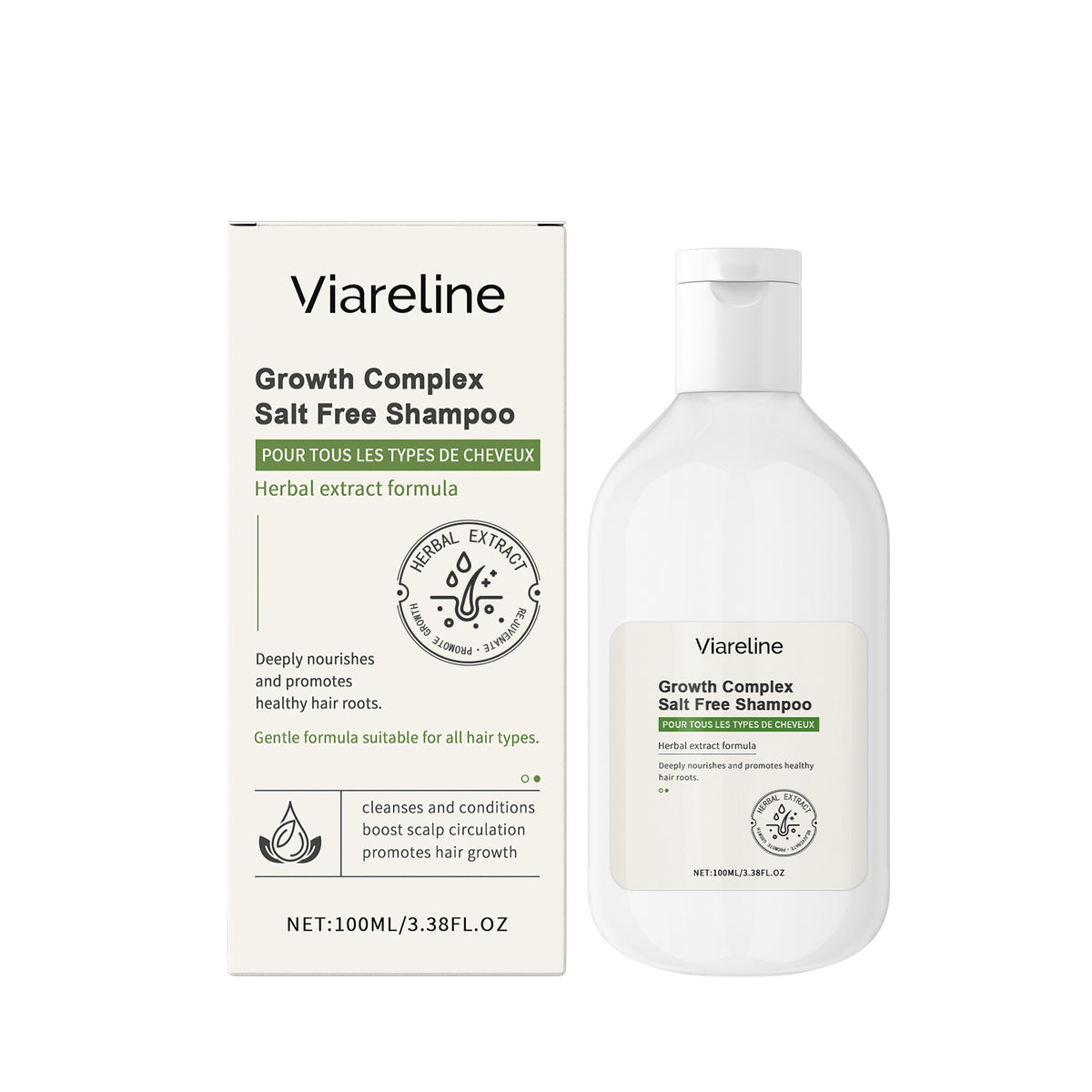 Salt-Free Herbal Shampoo for Smoother-Looking Hair