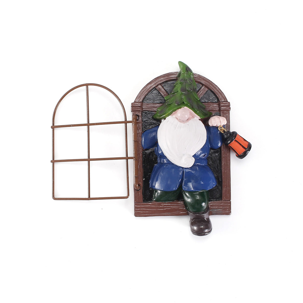 Peeking Gnome Garden Statue with Flipping Window Panel
