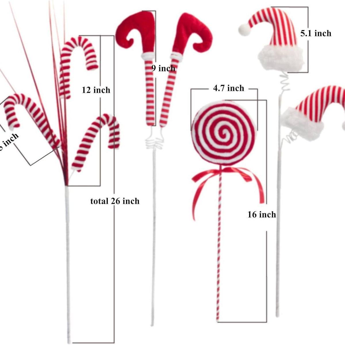 Christmas Tree Elf Leg Inserts for Candy Cane Decor