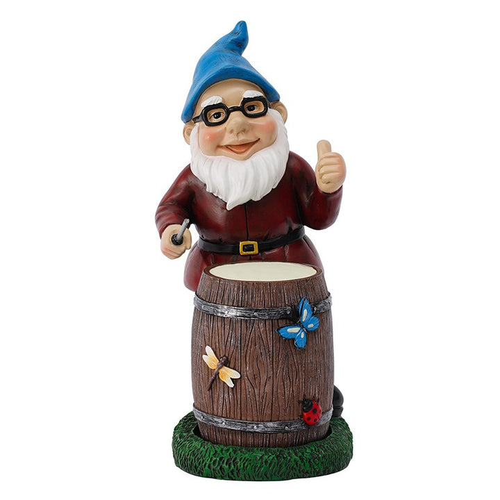 Drumming Garden Gnome Resin Decor for Lawns & Patios