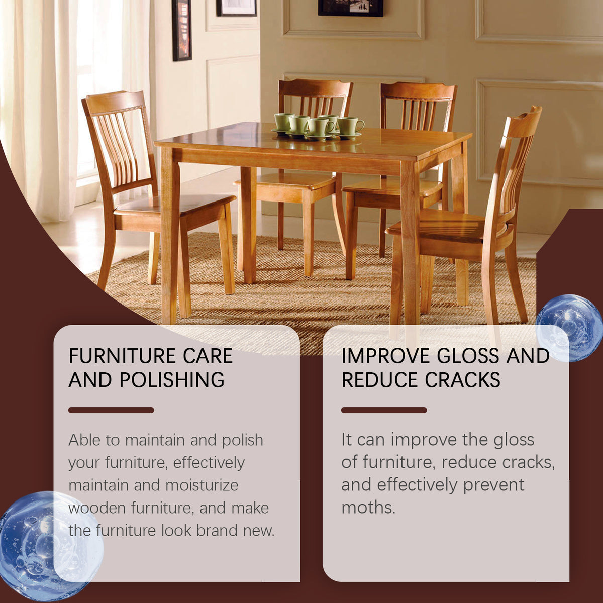 Furniture Polish With Long-Lasting Nanocrystalline Shine
